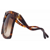 Linda Farrow - Occhiali da Sole Oversized Dare C2 in Tartaruga - LFL981C2SUN - Linda Farrow Eyewear