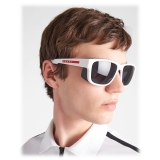 Prada - Linea Rossa Impavid - Square Sunglasses - Rubberized White Black - Prada Collection - Sunglasses - Prada Eyewear