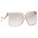 Linda Farrow - Occhiali da Sole Oversized Dare C3 in Fumo - LFL981C3SUN - Linda Farrow Eyewear