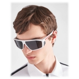 Prada - Prada Linea Rossa Impavid - Mask Sunglasses - White Slate Gray - Prada Collection - Sunglasses - Prada Eyewear