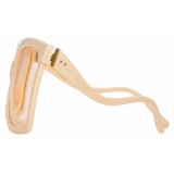 Linda Farrow - Dare C4 Oversized Sunglasses in Peach - LFL981C4SUN - Linda Farrow Eyewear