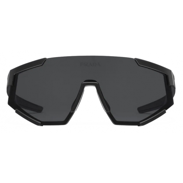 Prada - Linea Rossa Impavid - Mask Sunglasses - Rubberized Black Slate Gray - Prada Collection - Sunglasses - Prada Eyewear