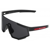 Prada -  Linea Rossa Impavid Collection - Occhiali Maschera - Nero  - Prada Collection - Occhiali da Sole - Prada Eyewear