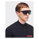 Prada - Linea Rossa Impavid - Mask Sunglasses - Rubberized Black Slate Gray - Prada Collection - Sunglasses - Prada Eyewear