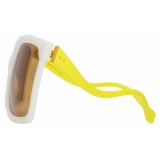 Linda Farrow - Occhiali da Sole Oversized Dare C6 in Latte Bianco - LFL981C6SUN - Linda Farrow Eyewear