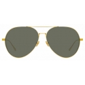 Linda Farrow - Occhiali da Sole Aviator Ace C1 in Oro Giallo - LFL992C1SUN - Linda Farrow Eyewear