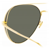 Linda Farrow - Occhiali da Sole Aviator Ace C1 in Oro Giallo - LFL992C1SUN - Linda Farrow Eyewear