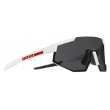 Prada - Linea Rossa Impavid - Mask Sunglasses - Rubberized White Slate Gray - Prada Collection - Sunglasses - Prada Eyewear