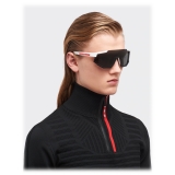 Prada - Linea Rossa Impavid - Mask Sunglasses - Rubberized White Slate Gray - Prada Collection - Sunglasses - Prada Eyewear