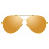 Linda Farrow - Ace C2 Aviator Sunglasses in Yellow Gold - LFL992C2SUN - Linda Farrow Eyewear