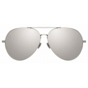 Linda Farrow - Ace C3 Aviator Sunglasses in White Gold - LFL992C3SUN - Linda Farrow Eyewear