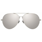 Linda Farrow - Ace C3 Aviator Sunglasses in White Gold - LFL992C3SUN - Linda Farrow Eyewear