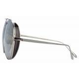 Linda Farrow - Ace C3 Aviator Sunglasses in White Gold - LFL992C3SUN - Linda Farrow Eyewear