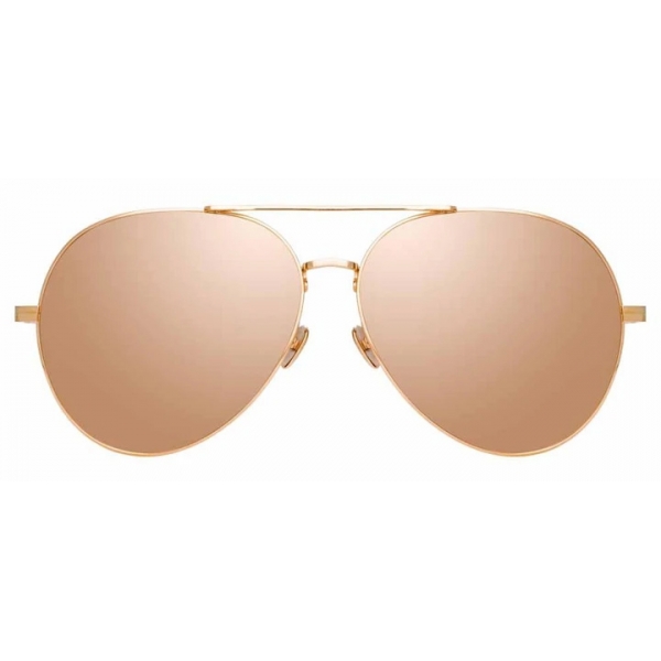 Linda Farrow - Ace C4 Aviator Sunglasses in Rose Gold - LFL992C4SUN - Linda Farrow Eyewear