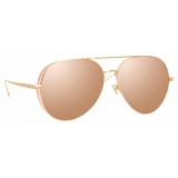 Linda Farrow - Ace C4 Aviator Sunglasses in Rose Gold - LFL992C4SUN - Linda Farrow Eyewear