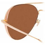 Linda Farrow - Ace C4 Aviator Sunglasses in Rose Gold - LFL992C4SUN - Linda Farrow Eyewear