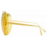 Linda Farrow - Ace C6 Aviator Sunglasses in Yellow Gold - LFL992C6SUN - Linda Farrow Eyewear