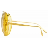 Linda Farrow - Occhiali da Sole Aviator Ace C6 in Oro Giallo - LFL992C6SUN - Linda Farrow Eyewear