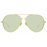 Linda Farrow - Occhiali da Sole Aviator Ace C7 in Oro Giallo - LFL992C7SUN - Linda Farrow Eyewear