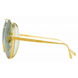 Linda Farrow - Ace C7 Aviator Sunglasses in Yellow Gold - LFL992C7SUN - Linda Farrow Eyewear