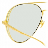 Linda Farrow - Ace C7 Aviator Sunglasses in Yellow Gold - LFL992C7SUN - Linda Farrow Eyewear