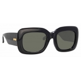 Linda Farrow - Lavinia C1 Rectangular Sunglasses in Black - LFL995C1SUN - Linda Farrow Eyewear