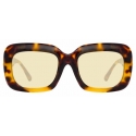 Linda Farrow - Occhiali da Sole Rettangolari Lavinia C2 in Tartaruga - LFL995C2SUN - Linda Farrow Eyewear