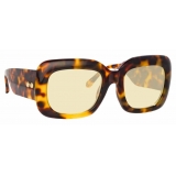 Linda Farrow - Lavinia C2 Rectangular Sunglasses in Tortoiseshell - LFL995C2SUN - Linda Farrow Eyewear