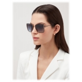 Bulgari - B.Zero1 - Rock Square Metal Sunglasses - Pink Gold Grey - B.Zero1 Collection - Sunglasses - Bulgari Eyewear