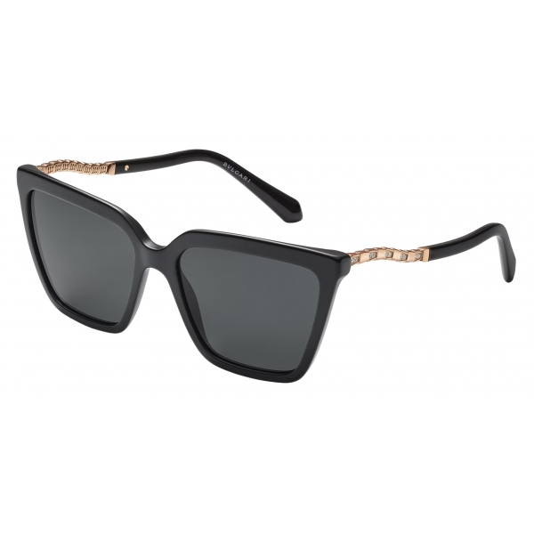Bulgari - Serpenti - "Viper" Squared Sunglasses - Black Grey - Serpenti Collection - Sunglasses - Bulgari Eyewear