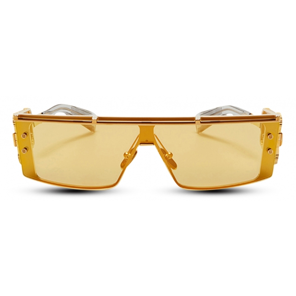 Balmain - Occhiali da Sole Wonder Boy III a Mascherina in Titanio - Oro - Balmain Eyewear