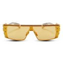 Balmain - Occhiali da Sole Wonder Boy III a Mascherina in Titanio - Oro - Balmain Eyewear