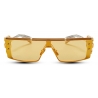 Balmain - Occhiali da Sole Wonder Boy III a Mascherina in Titanio - Oro - Balmain Eyewear