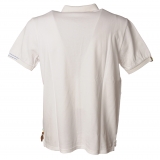 BoB Company - Polo Shirt with Embroidery and Patches - White - T-Shirt - Made in Italy - Luxury Exclusive Collection