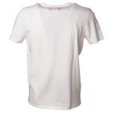 BoB Company - T-Shirt con Stampa Scritte Multicolor - Bianco - T-Shirt - Made in Italy - Luxury Exclusive Collection