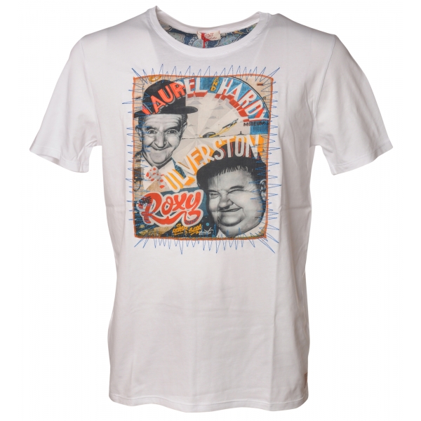 BoB Company - T-Shirt con Stampa e Ricami Multicolor - Bianco - T-Shirt - Made in Italy - Luxury Exclusive Collection