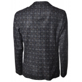 BoB Company - Single-Breasted Jacket with Two Buttons - Blue/Gray - Jacket - Made in Italy - Luxury Exclusive Collection