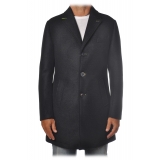 BoB Company - 3/4 Coat with Shirt Collar - Blue - Jacket - Made in Italy - Luxury Exclusive Collection