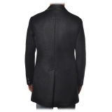 BoB Company - Cappotto 3/4 con Collo a Camicia - Blu - Giacca - Made in Italy - Luxury Exclusive Collection