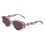 Céline - Graphic S229 Sunglasses in Acetate - Transparent Lilac - Sunglasses - Céline Eyewear