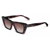 Céline - Cat-Eye S187 Sunglasses in Acetate - Red Spotted Havana - Sunglasses - Céline Eyewear