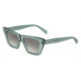 Céline - Cat-Eye S187 Sunglasses in Acetate - Transparent Sage - Sunglasses - Céline Eyewear