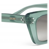 Céline - Cat-Eye S187 Sunglasses in Acetate - Transparent Sage - Sunglasses - Céline Eyewear