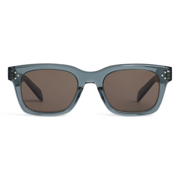 Céline - Black Frame 41 Sunglasses in Acetate - Transparent Dark Sage - Sunglasses - Céline Eyewear