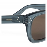 Céline - Black Frame 41 Sunglasses in Acetate - Transparent Dark Sage - Sunglasses - Céline Eyewear