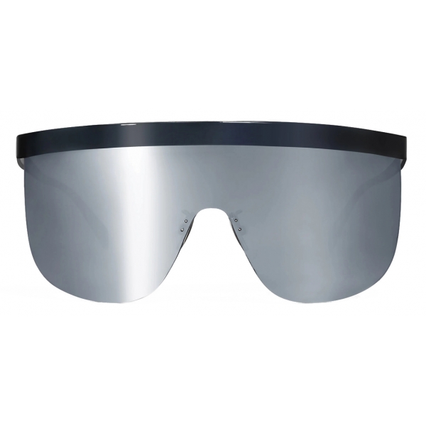 Céline - Celine Moon Sunglasses in Metal with Mirror Lenses - Black Silver - Sunglasses - Céline Eyewear