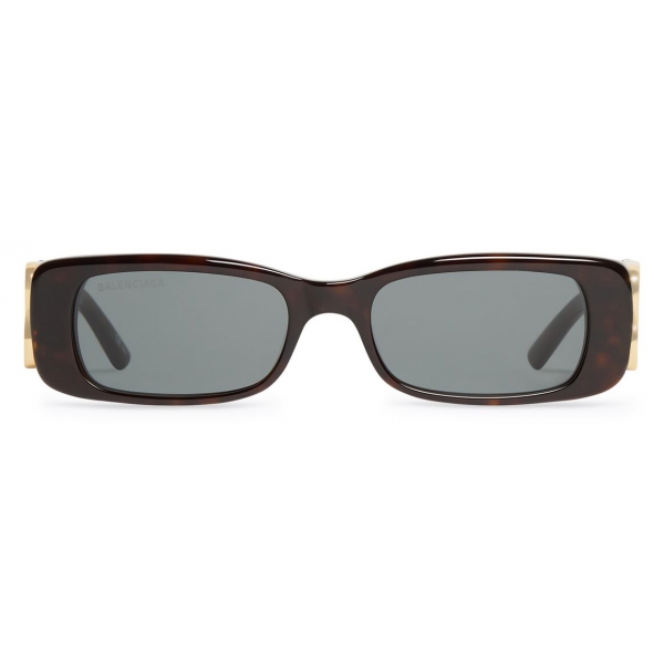 Balenciaga - Women's Dynasty Rectangle Sunglasses - Brown - Sunglasses - Balenciaga Eyewear