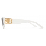 Balenciaga - Women's Dynasty D-frame Sunglasses - White - Sunglasses - Balenciaga Eyewear