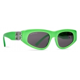 Balenciaga - Occhiali da Sole Dynasty D-frame da Donna - Verde Fluo - Occhiali da Sole - Balenciaga Eyewear