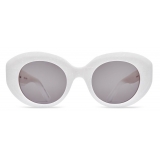 Balenciaga - Women's Rive Gauche Round Sunglasses - White - Sunglasses - Balenciaga Eyewear